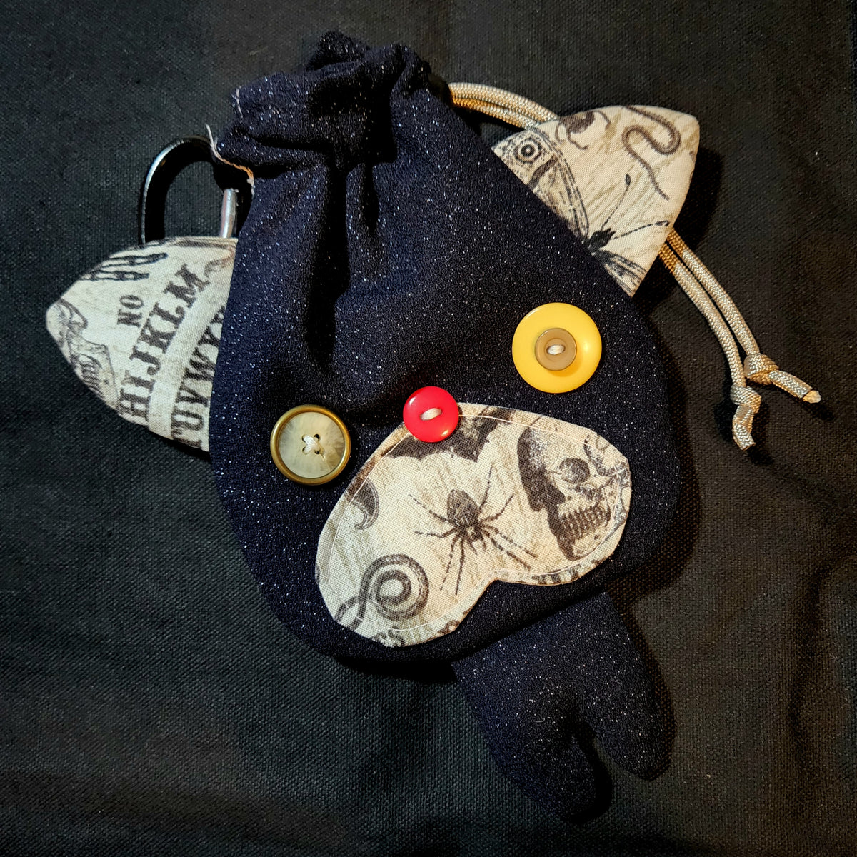 Halloween Black Cat Yellow Eye Drawstring Bag