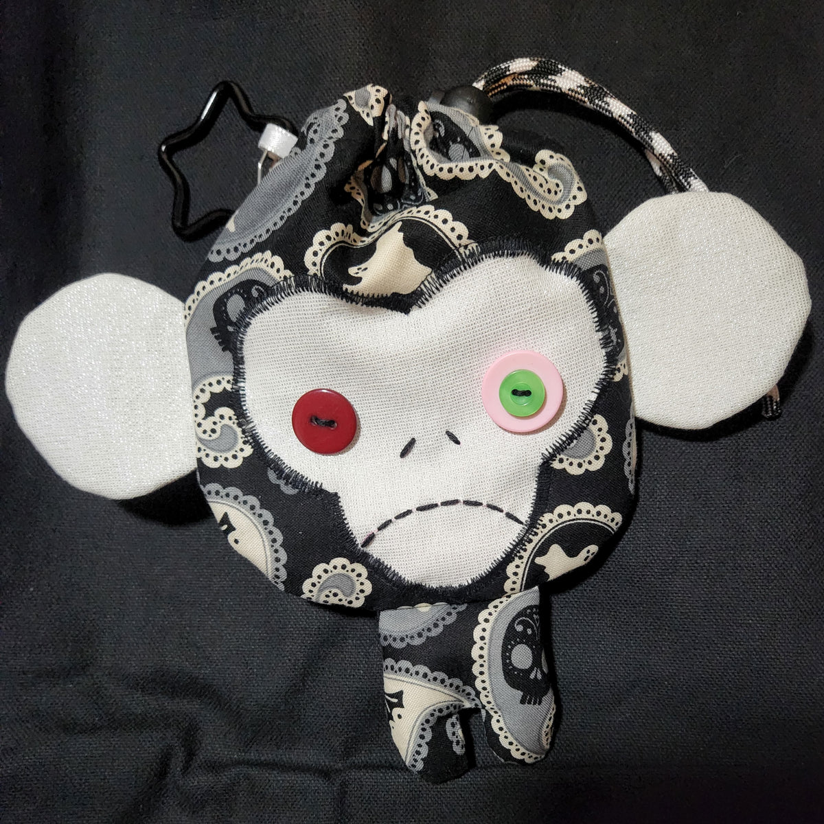 Halloween Paisley Monkey Drawstring Bag