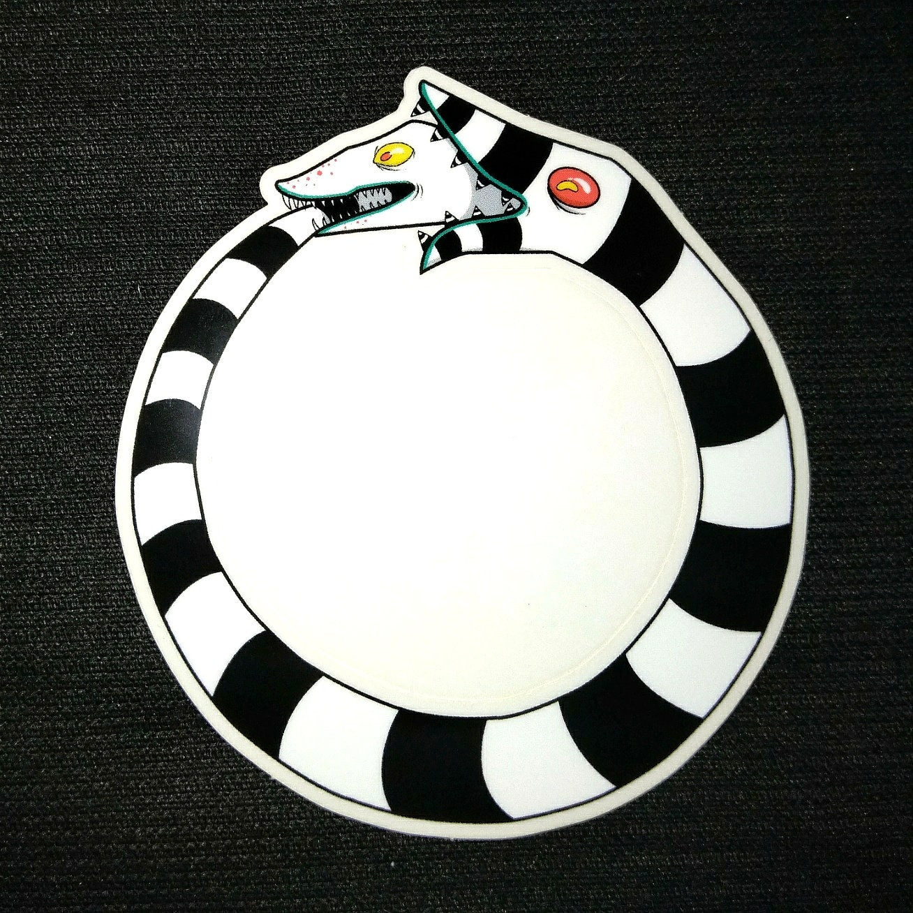 Beetlejuice Ouroboros Sandworm Clear Sticker-1988 Movie