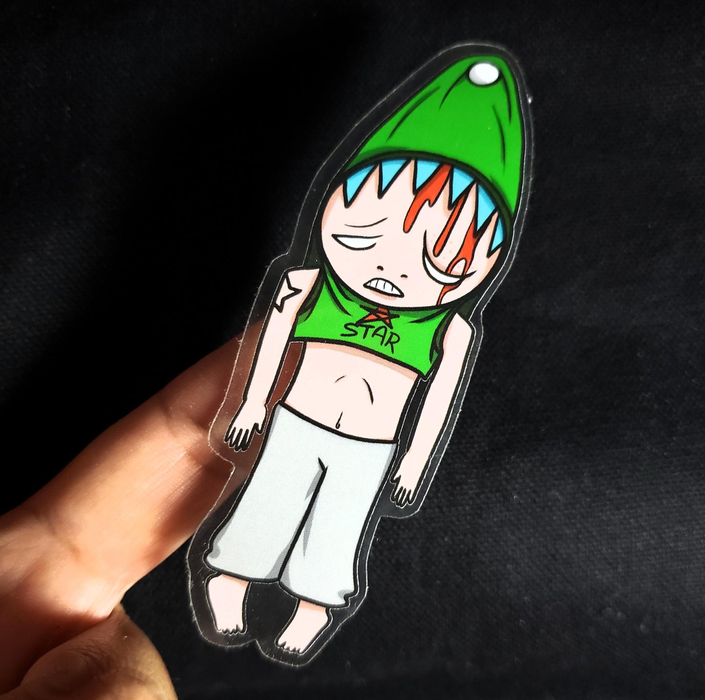 Soul Eater Beat Up Black Star Clear Sticker