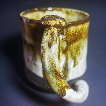 Ceramic Mug w/ Twisted Handle & Round Bottom