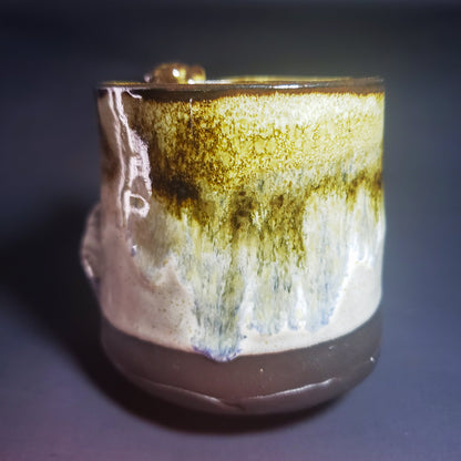 Ceramic Mug w/ Twisted Handle & Round Bottom