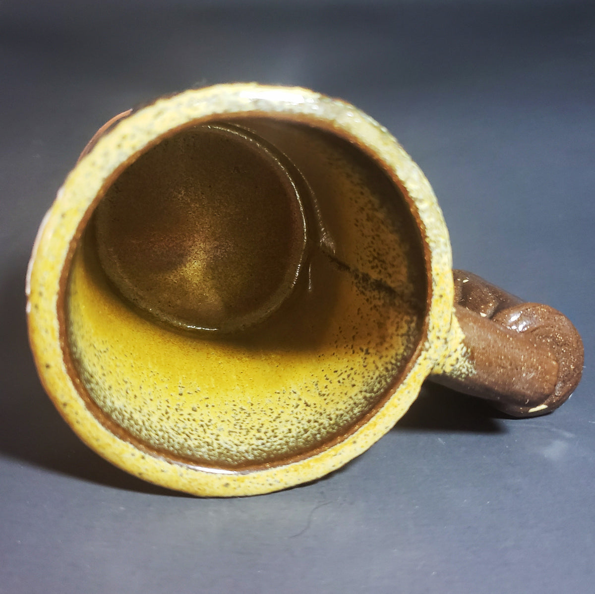 Ceramic Bark Textured Mug w/ Handle