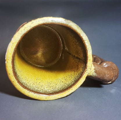 Ceramic Bark Textured Mug w/ Handle