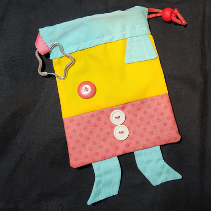 Salmon Sun Fish Drawstring Bag