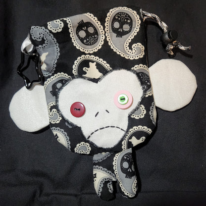 Halloween Paisley Monkey Drawstring Bag
