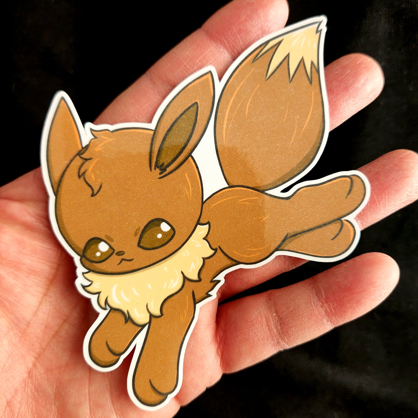 Cute Eevee Pocket Monster Gloss Sticker