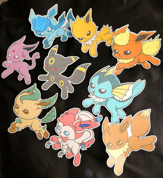 Cute Eevee Pocket Monster Gloss Sticker