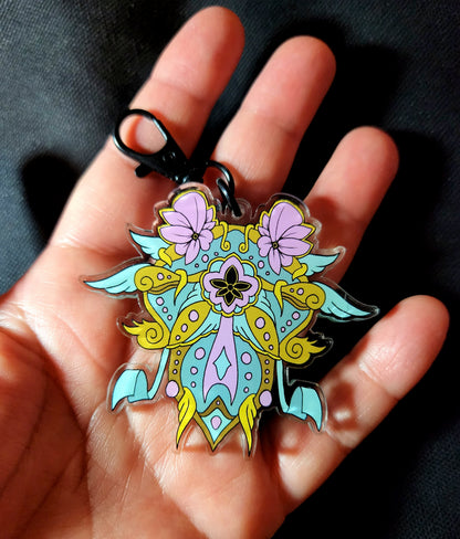 Druid Shield-Yellow Acrylic Keychain