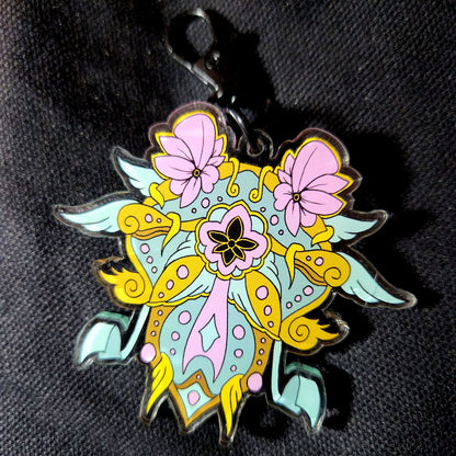 Druid Shield-Yellow Acrylic Keychain