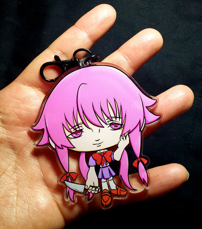 Future Diary Yuno Gasai Acrylic Keychain