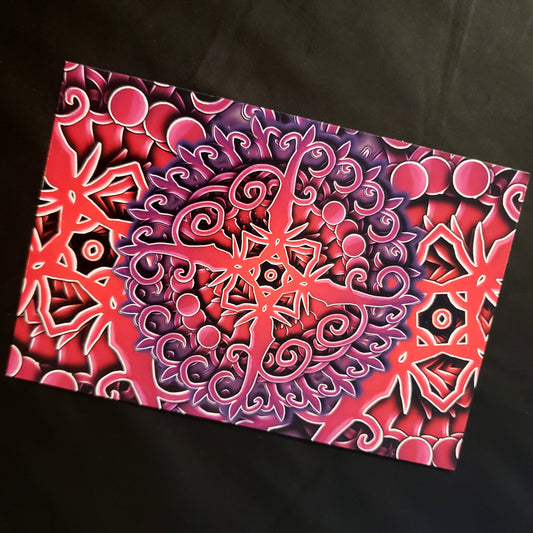 Dancing Red & Purple Vector 4x6 Postcard
