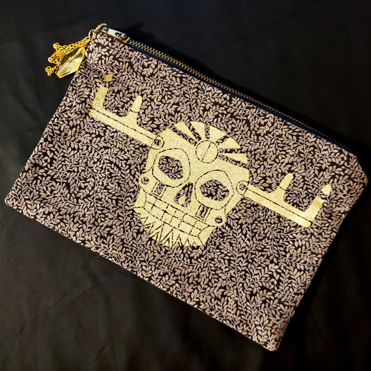 Antler Totem Skull Pouch-Gold Leaf