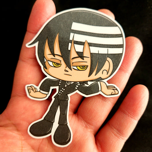 Soul Eater Chibi Death the Kid Gloss Sticker