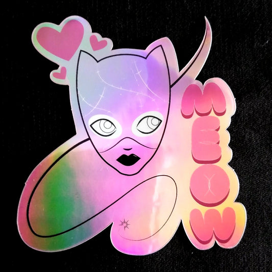 Catwoman Meow Holo Sticker-Batman Returns 1992 Movie