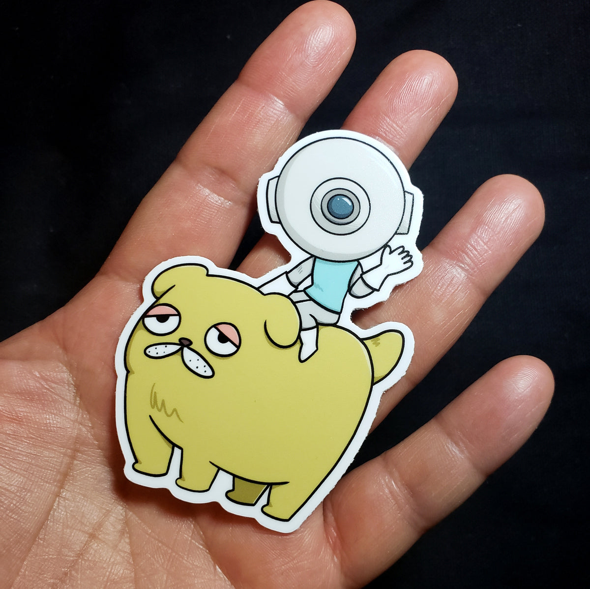 DDDDD Alien & Dog Gloss Sticker