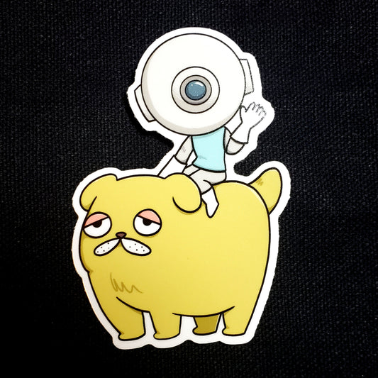 DDDDD Alien & Dog Gloss Sticker