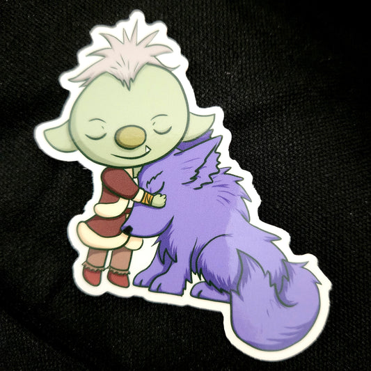 Goblin Gobta Wolf Rider Gloss Sticker