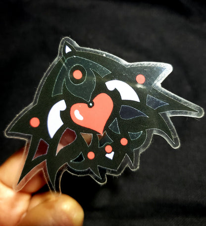 Abstract Heart Vector Clear Sticker
