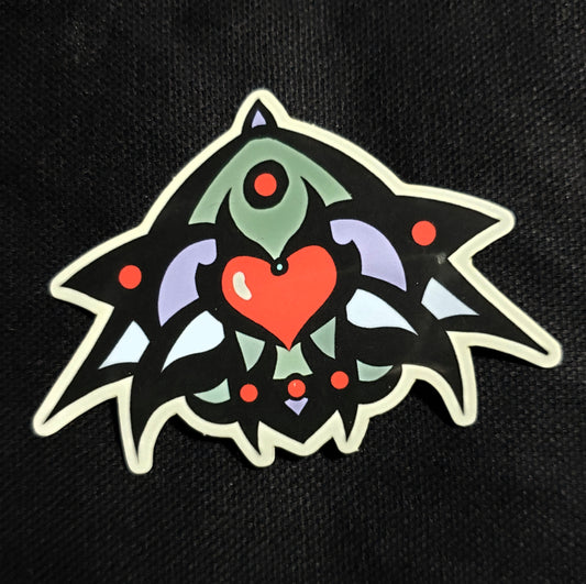 Abstract Heart Vector Clear Sticker