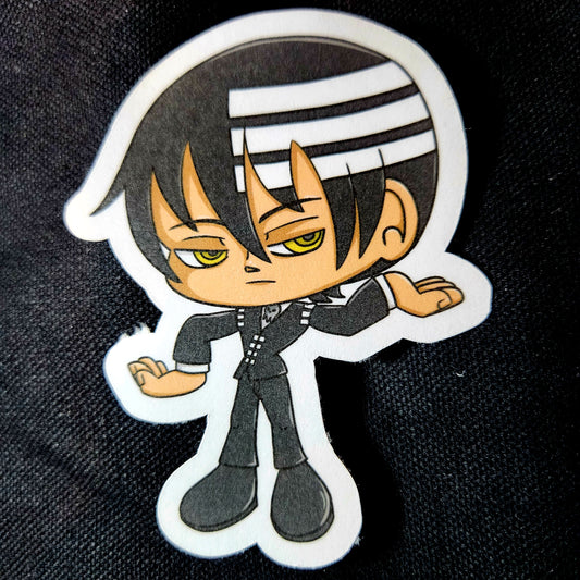 Soul Eater Chibi Death the Kid Gloss Sticker