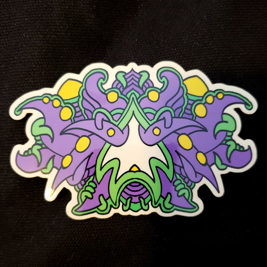 Alien Window-Purple Vector Clear Sticker