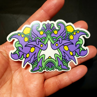 Alien Window-Purple Vector Clear Sticker