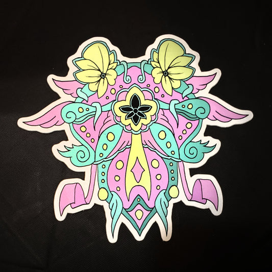 Druid Shield-Pink Vector Matte Mirror Sticker