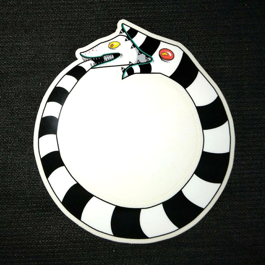 Beetlejuice Ouroboros Sandworm Clear Sticker-1988 Movie