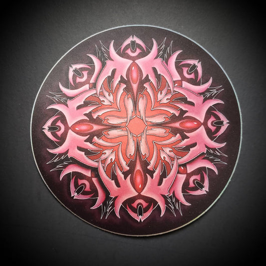 Vector Sharp Red Holo Matte Sticker