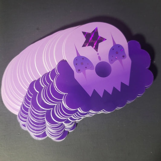 Purple Star Clown Skull Sticker