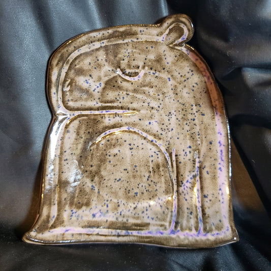 Ceramic Capybara Trinket Dish-Purple Specks