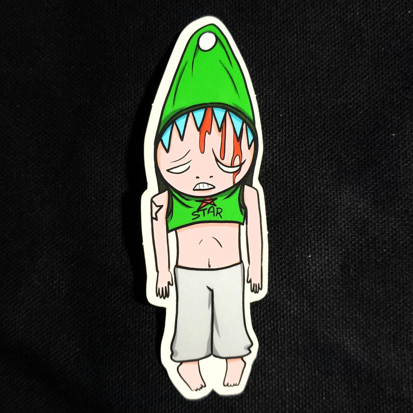 Soul Eater Beat Up Black Star Clear Sticker