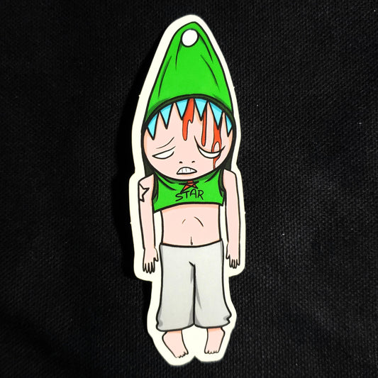 Soul Eater Beat Up Black Star Clear Sticker