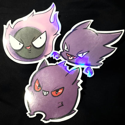 Cute Gengar Pocket Monster Holo Sticker
